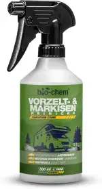 bio-chem Vorzelt- und Markisenreiniger - Ergiebiger Spezialreiniger mit Tiefenwirkung - Ideal für Markise, Vorzelt, Segel, Persenning, Pavillon, Sonnenschirm - 500 ml - Made in DE
