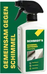 SCHMIDT's Schimmelentferner chlorhaltig 500 ml – Profi Schimmelspray für Bad, Wand, Fliesen & Fugen – mit Aktiv-Chlor – Extra stark gegen Schimmel – auch als Fugenreiniger geeignet – Made in Germany