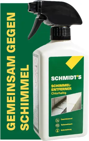 SCHMIDT's Schimmelentferner chlorhaltig 500 ml – Profi Schimmelspray für Bad, Wa