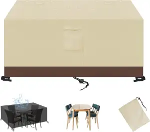 Abdeckung für Gartenmöbel Schwerlast 420D Rechteckige Schutzhülle,Wasserdichte A