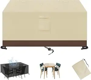 Abdeckung für Gartenmöbel Schwerlast 420D Rechteckige Schutzhülle,Wasserdichte A