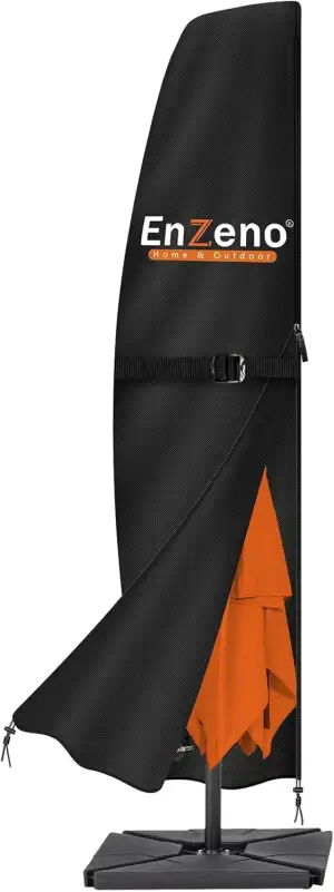 Enzeno Ampelschirm Schutzhülle 3M,Abdeckung für Ø 300cm / 300x300cm Ampelsonnens