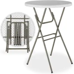 tectake® Stehtisch klappbar, Bistrotisch, Beistelltisch Outdoor, Klapptisch für 