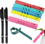 600 Stück Pflanzenschilder Kunststoff, Hängende Pflanzenetiketten mit 2 Stück Schwarze Stift auf ...