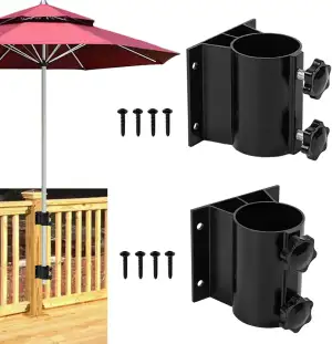 Terrassenschirmhalter, Schirmständer für den Außenbereich, Schirmklemmhalterung 