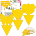 Blooven Gelbsticker Trauermücken Bekämpfen 30 Stück, Gelbtafeln für die Zimmerpflanzen Schädlings...
