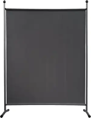 QUICK STAR Paravent Outdoor Wetterfest 150 x 190 cm Grau | Raumteiler Stellwand 
