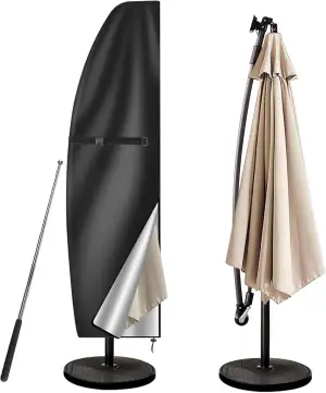 Sonnenschirm Schutzhülle mit Stab, Abdeckung für Sonnenschirm 2m bis 3m Große Am