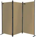 QUICK STAR Paravent 3 Teilig 170 x 165 cm Beige - Garten & Balkon Sichtschutz Stellwand Innen & Außen - Raumteiler Trennwand Faltbar Blickdicht & Wetterfest