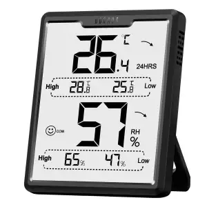 DOQAUS Verbesserte Digitales Thermometer Hygrometer Innen,Thermo-Hygrometer Feuc