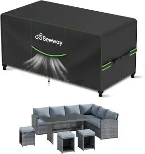 BEEWAY Gartenmöbel Abdeckung Wasserdicht V2.0 250x210x92cm, Schutzhülle Abdeckpl