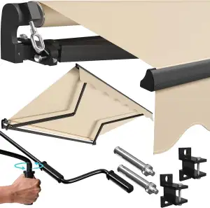 KESSER® Gelenkarmmarkise Markise Gelenkmarkise 250 x 200cm Terrassenmarkise Klem