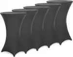 Deuba® 5X Stehtisch Hussen Ø 60-65/70-75/80-85cm Viele Farben 30°C Waschbar Verstärkte Standfüße Stehtischhusse Überzug Stretch (Ø 80-85cm, Anthrazit)