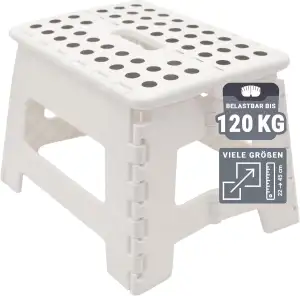 ZOLLNER Tritthocker faltbar - Klapphocker für Kinder und Erwachsene bis 120kg - 