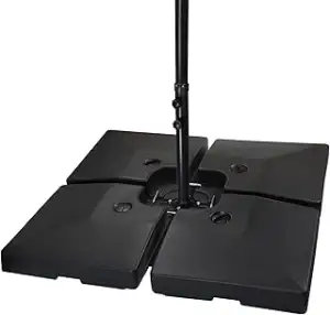 Montafox Sonnenschirmständer 4-teilig Schirmgewicht für Ampelschirm Bodenkreuz s