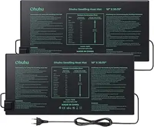 Ohuhu Heizmatte Wärmematte für Sämling Germination 2 Stück, Wasserdichtes Heizma