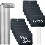 pflanzenschilder für draußen wetterfest – Rechteckige Schiefer Pflanzschilder zum Beschriften, 10...