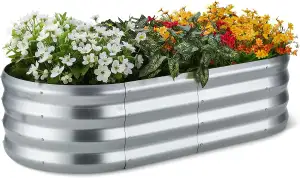 Amazon Basics Hochbeet für Garten und Balkon, Verzinkter Stahl, 121,8cm x 61cm x