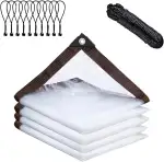 Plane Wasserdicht Transparent Mit ösen, Abdeckplane Wasserdicht Plane Durchsichtige 2x3m für AußE...