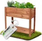 Hochbeet Holz 80x75x36cm – Pflanzkasten für Garten, Balkon & Terrasse, 63L Blumenkasten mit Ablag...