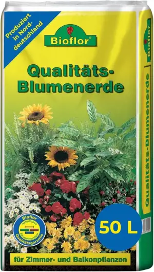 Qualitäts-Blumenerde 50 L für gesunde Pflanzen I Garten-, Balkon & Zimmerpflanze