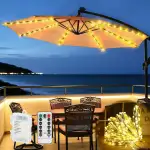 Sonnenschirmbeleuchtung, 104LEDs Sonnenschirm Beleuchtung mit Fernbedienung, IP67 Sonnenschirm Lichterkette, Garten-Sonnenschirmlichterkette, Baldachin Dekorative Strip Lichter für Camping-Zelt