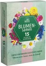 Nojus Blumen Samen Set - Blumensamen 15 Packungen - Garten Blumen Saatgut - Bunte Pflanzensamen - Wildflower Seed - Blumensamen Tütchen 15 Sorten - Ideales Blumensamen Geschenk