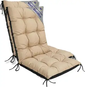 Amazinggirl Gartenstuhl Hochlehner Auflagen Set: 2X 50x120 cm - Sitzauflagen Gar