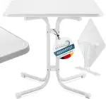 Beautissu Bistrotisch Eckig 60x60 cm – Stabiler Gartentisch Balkontisch Wetterfest Klappbar – Ess...