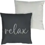 Cepewa Outdoor Kissen 2er Set Sprüche 2 Motive | 45x45x10cm Polyester 350g Füllung | Dekokissen W...