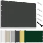 Sonnensegel wasserdicht rechteckig 1x2M, Sonnenschutz Terrasse UV-Schutz, wetterfest, ohne Bohren, 100% Polyester Schattierungsnetz mit Ösen und Seil für Pergola, Anthrazit