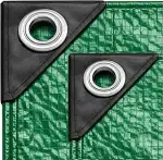 2x3 Schutzplane 150 g/m² grün - Allzweck Plane & Gartenplane - wasserdichte Plane mit Ösen, Baupl...