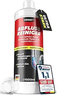 PRINOX Abflussreiniger 1000ml EXTRA STARK - Profi Rohrreiniger löst Haare, Essensreste & schwerst...