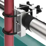 4smile Sonnenschirmhalter Balkongeländer aus Edelstahl -flexibel montierbare Sonnenschirm Halterung Balkon - Schirmhalterung Balkongeländer als kompakter Sonnenschirmständer Balkon