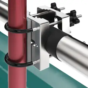 4smile Sonnenschirmhalter Balkongeländer aus Edelstahl -flexibel montierbare Son