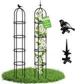 MYMULIKE Rankhilfe Garten (30x192cm), Rosen Rankhilfe mit verbreitertem Durchmesser, Metall Rankg...