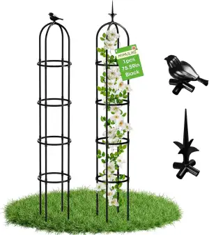 MYMULIKE Rankhilfe Garten (30x192cm), Rosen Rankhilfe mit verbreitertem Durchmes