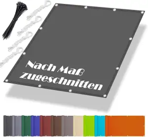 Shade Sails 1x3M, Segeltuch Meterware im Viele Größe und Farben, Beschattungsnet