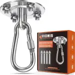 Deckenhaken Hängesessel Premium Edelstahl Halterung 400kg Tragekraft für Hängesessel Hängematte Boxsack Sling Trainer Yogatuch Sonnensegel Nestschaukel Sitzschaukel