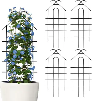 ARIFARO Rankgitter Garten-Trellis, 81cm 4er-Pack Metall-Pflanzentrellis für Klet