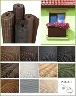Sellon24 PE-Rattan Balkonverkleidung Balkonbespannung Sichtschutz Windschutz Matte für Balkon Terrasse Garten (17,99€/m2) (RD07 Weiß, 90)