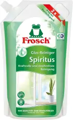 Frosch Spiritus Glas Reiniger, Glasreiniger - perfekter, streifenfreien Glanz - für Haushalt, Flächen und Autoscheiben, Nachfüllbeutel, 1er Pack (1 x 950 ml)