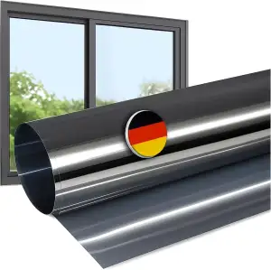 Rapid Teck Fensterfolie Sonnenschutz - 200cm x 152cm - Starke Verspiegelung - Hi