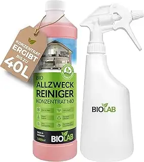 BIOLAB Bio Allzweckreiniger Konzentrat (1 Liter plus Sprayflasche zum Mischen) U