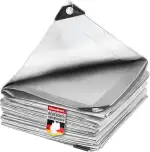 etm Abdeckplane 240g/m² wasserdicht 3x5m Weiß Allzweckplane für Schutz vor Witterung - Top geeign...