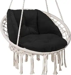 SuperKissen24. Kissen für Hängesessel, Hängestuhl - Runde Sitzkissen mit Silikon