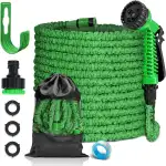 LINGKY Flexibler Gartenschlauch 7.5m, Wasserschlauch Flexibler mit 7 Funktionen Brause, Dehnbarer Garden Hose Schlauch für Gartenbewässerung, Haustier, Autowäsche