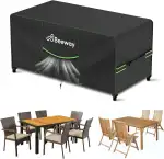 BEEWAY Gartenmöbel Abdeckung Wasserdicht V2.0 150x90x73cm, Schutzhülle Abdeckplane für Gartentisc...
