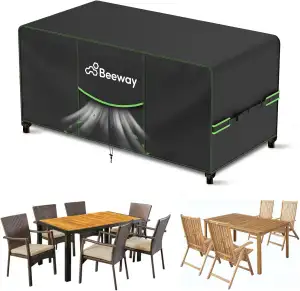 BEEWAY Gartenmöbel Abdeckung Wasserdicht V2.0 150x90x73cm, Schutzhülle Abdeckpla