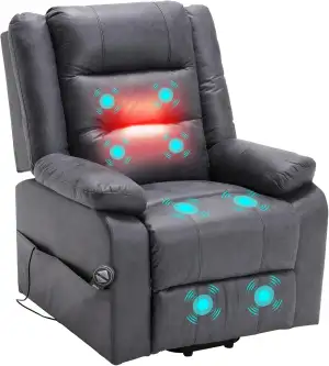 Elektrischer Fernsehsessel mit aufstehhilfe, Relaxsessel Massagesessel mit Wärme